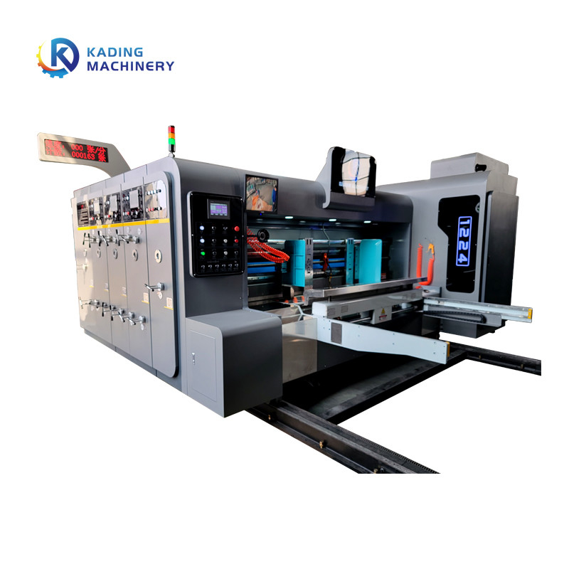 التغذية التلقائية FFG Flexo Folder Glue من 3/5 رقائق من الورق المقوى المموج مع قطع الشق