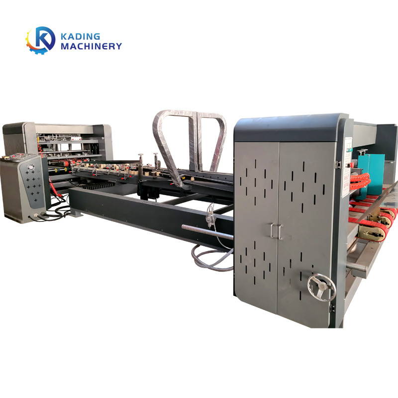 1050 Nails / Minute Auto Folder Gluer Machine مع تغذية شفط الفراغ لصناديق الكرتون غير النظامية